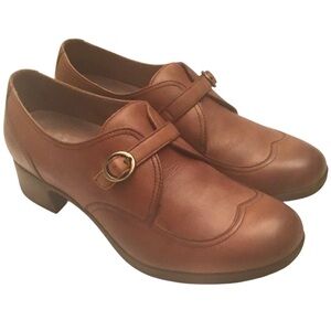 Dansko LIVIE Brown Leather Monk Strap Wingtip  Oxfords Size: EU 40/9.5-10